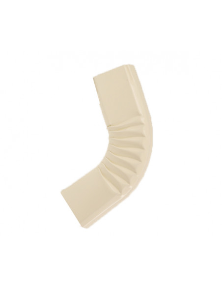 Coude frontal aluminium lisse intérieur 60x80 mm Sable RAL 1015