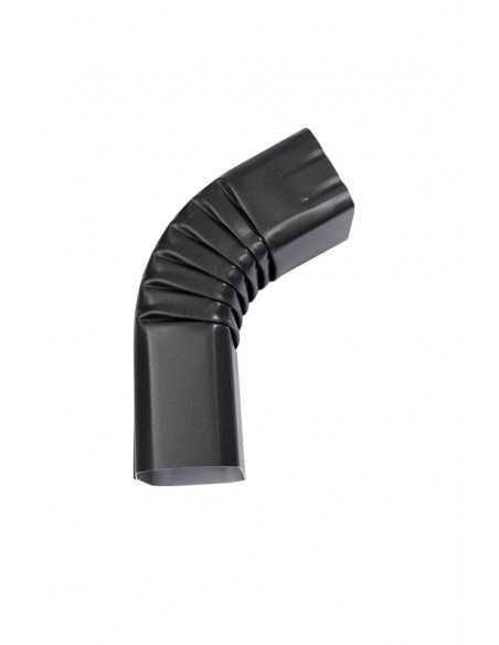 Coude frontal aluminium lisse intérieur 60x80 mm Noir sablé RAL 2100