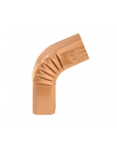 Coude frontal aluminium lisse intérieur 60x80 mm Miel