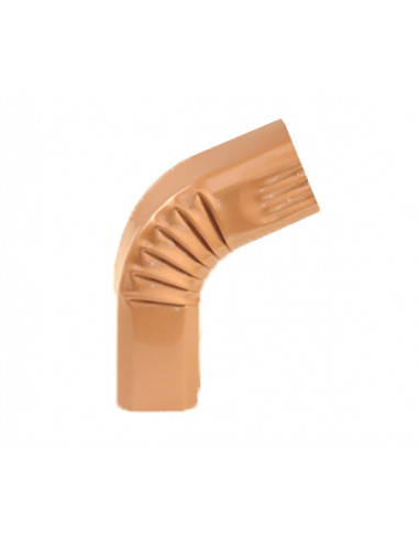 Coude frontal aluminium lisse intérieur 60x80 mm Miel