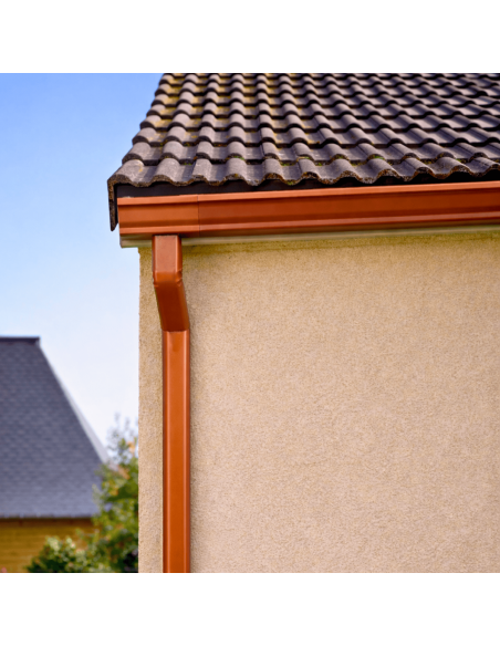Coude frontal aluminium lisse intérieur 60x80 mm Miel