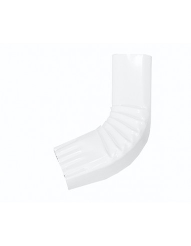 Coude frontal aluminium lisse intérieur 60x80 mm Blanc RAL 9010