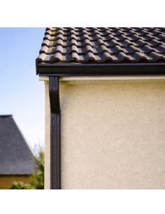 Coude frontal aluminium rectangulaire extérieur 60x80 mm Gris Ardoise RAL 7016 2
