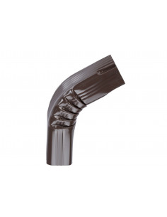 Coude frontal aluminium rectangulaire extérieur 60x80 mm Marron RAL 8017
