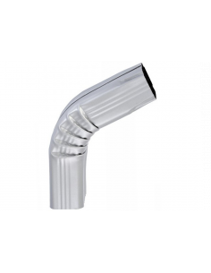 Coude frontal aluminium rectangulaire extérieur 60x80 mm Gris métal RAL 9006