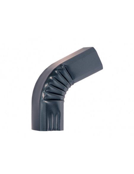 Coude frontal aluminium lisse extérieur 60x80 mm Gris Ardoise RAL 7016