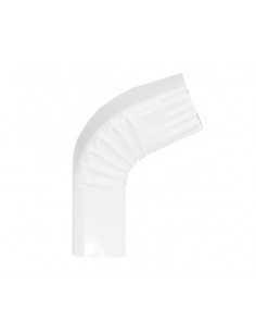 Coude frontal aluminium lisse extérieur 60x80 mm Blanc RAL 9010