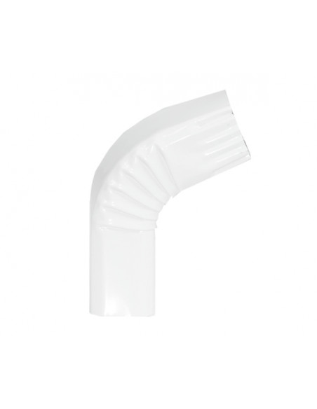 Coude frontal aluminium lisse extérieur 60x80 mm Blanc RAL 9010