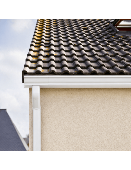 Coude frontal aluminium lisse extérieur 60x80 mm Blanc RAL 9010