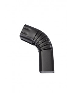 Coude frontal aluminium lisse extérieur 60x80 mm Noir sablé RAL 2100