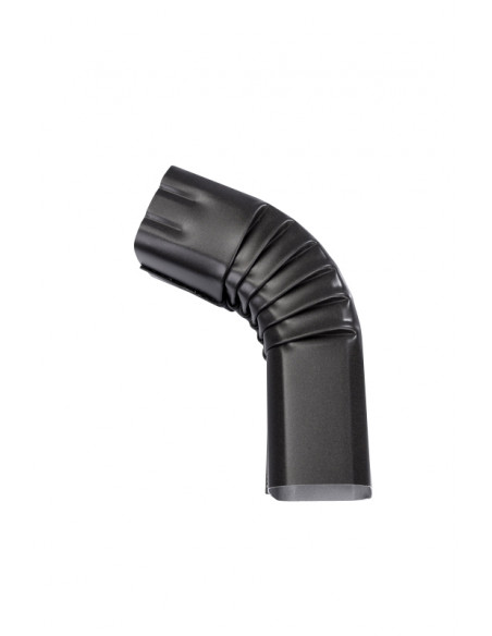 Coude frontal aluminium lisse extérieur 60x80 mm Noir sablé RAL 2100