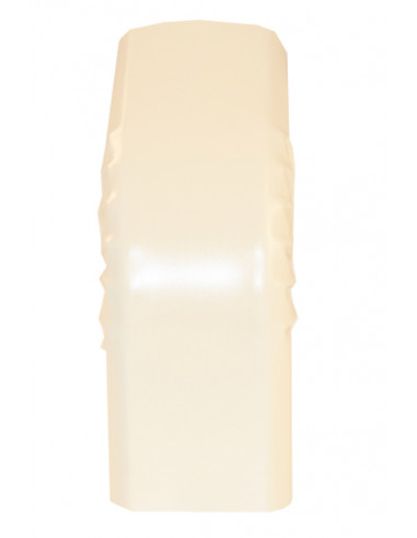 Coude frontal aluminium lisse extérieur 60x80 mm Sable RAL 1015