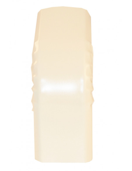 Coude frontal aluminium lisse extérieur 60x80 mm Sable RAL 1015