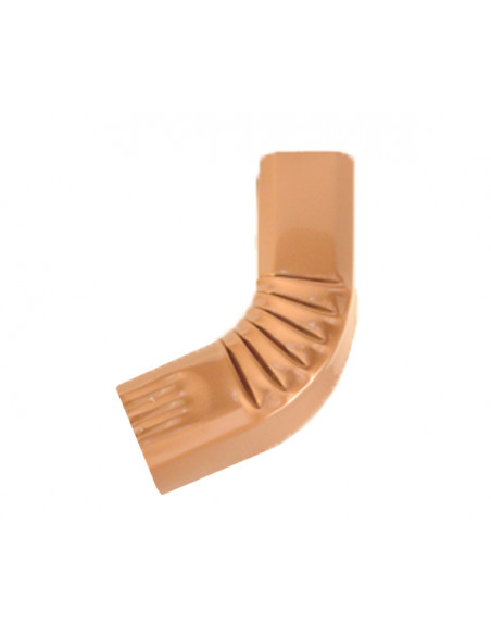 Coude frontal aluminium lisse extérieur 60x80 mm Miel