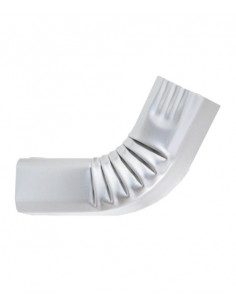 Coude frontal aluminium lisse intérieur 60x80 mm Gris métal RAL 9006