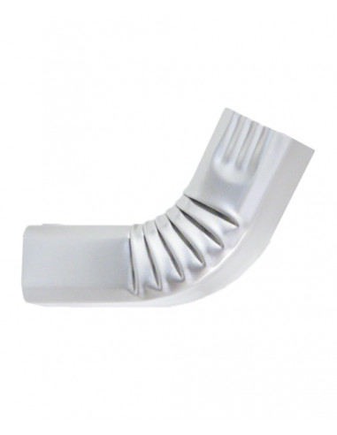 Coude frontal aluminium lisse intérieur 60x80 mm Gris métal RAL 9006