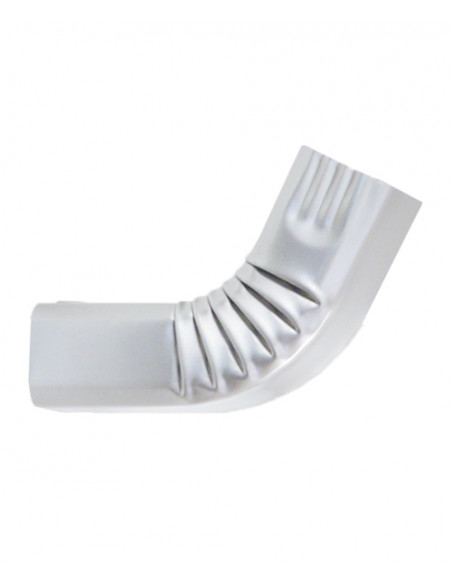 Coude frontal aluminium lisse intérieur 60x80 mm Gris métal RAL 9006