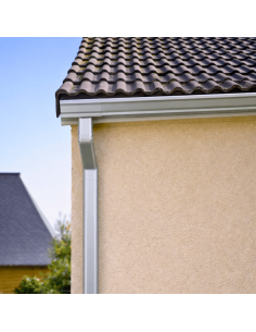 Coude frontal aluminium lisse intérieur 60x80 mm Gris métal RAL 9006 2