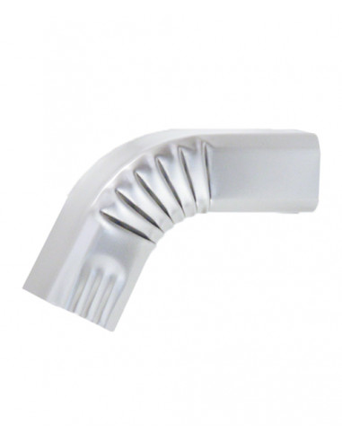 Coude frontal aluminium lisse extérieur 60x80 mm Gris métal RAL 9006