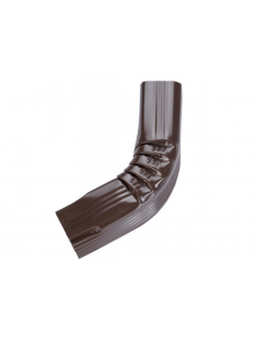 Coude latéral aluminium rectangulaire couture intérieure 60x80 mm Marron RAL 8017