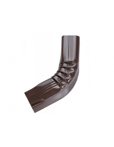 Coude latéral aluminium rectangulaire couture intérieure 60x80 mm Marron RAL 8017