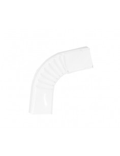 Coude latéral aluminium lisse couture intérieure 60x80 mm Blanc RAL 9010