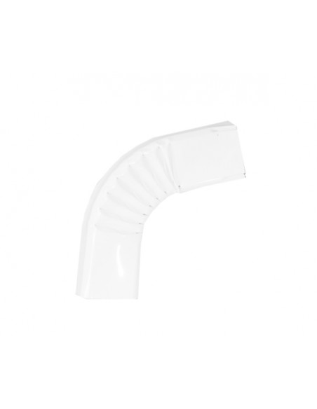 Coude latéral aluminium lisse couture intérieure 60x80 mm Blanc RAL 9010