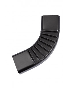 Coude latéral aluminium lisse couture intérieure 60x80 mm Noir sablé RAL 2100
