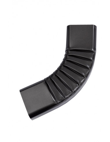Coude latéral aluminium lisse couture intérieure 60x80 mm Noir sablé RAL 2100