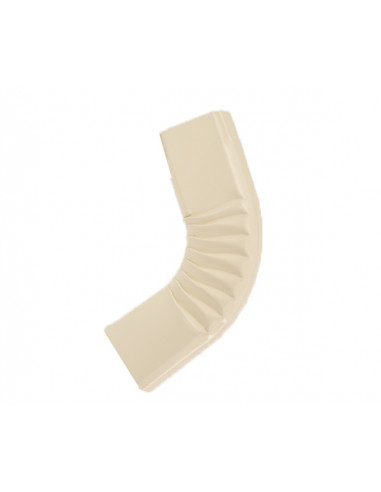Coude latéral aluminium lisse couture intérieure 60x80 mm Sable RAL 1015