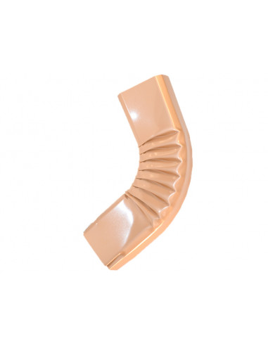 Coude latéral aluminium lisse couture intérieure 60x80 mm Miel