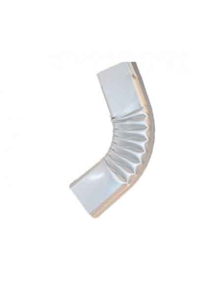 Coude latéral aluminium lisse couture intérieure 60x80 mm Gris métal RAL 9006
