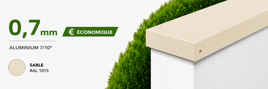 Couvertine Alu Eco Sable RAL 1015 à poser soi-même - Livraison 24h