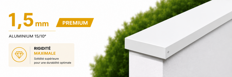 Couvertine Aluminium Premium 1,5 mm renforcée - Livraison 24h