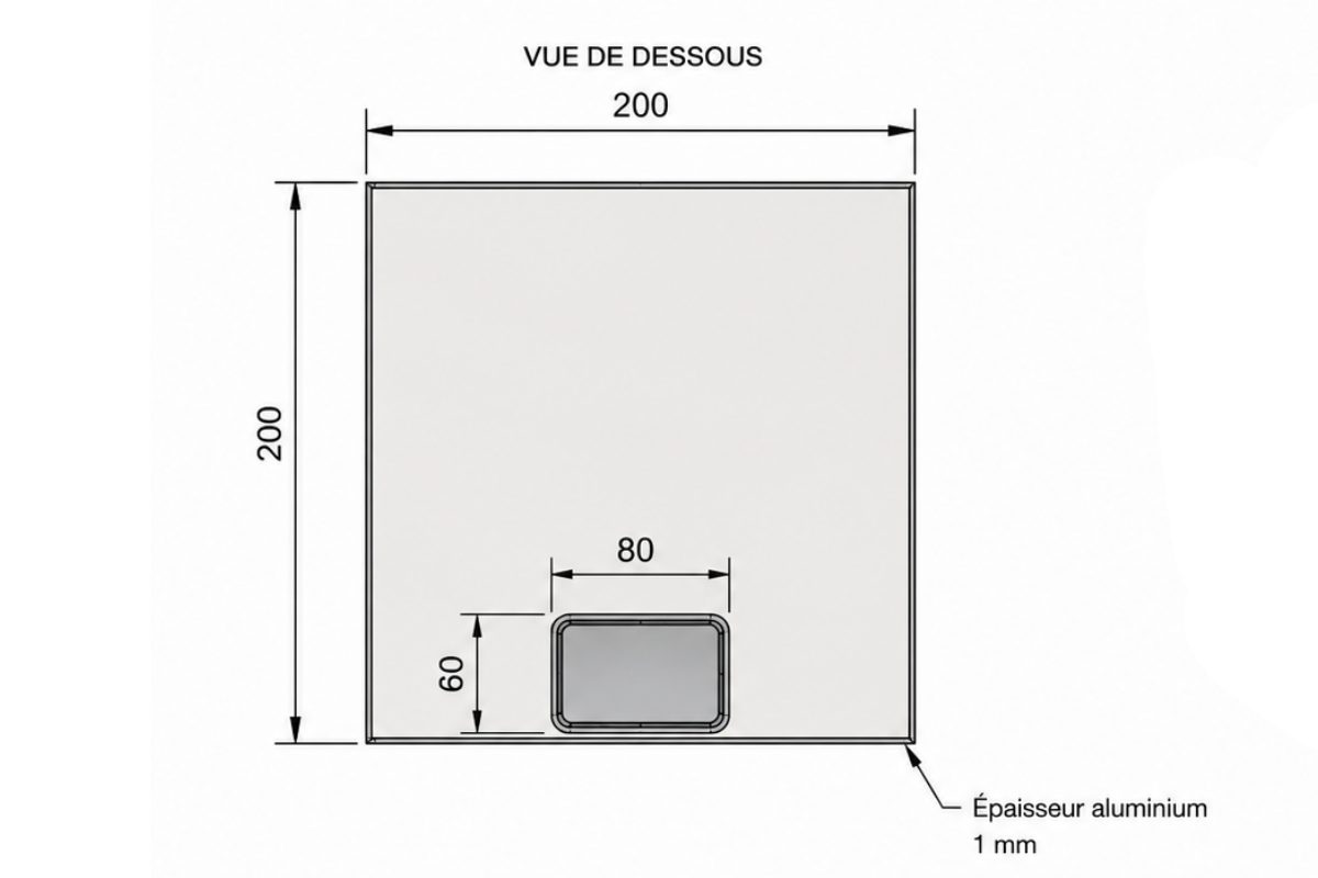 Boîte à eau Noir posée vue 1